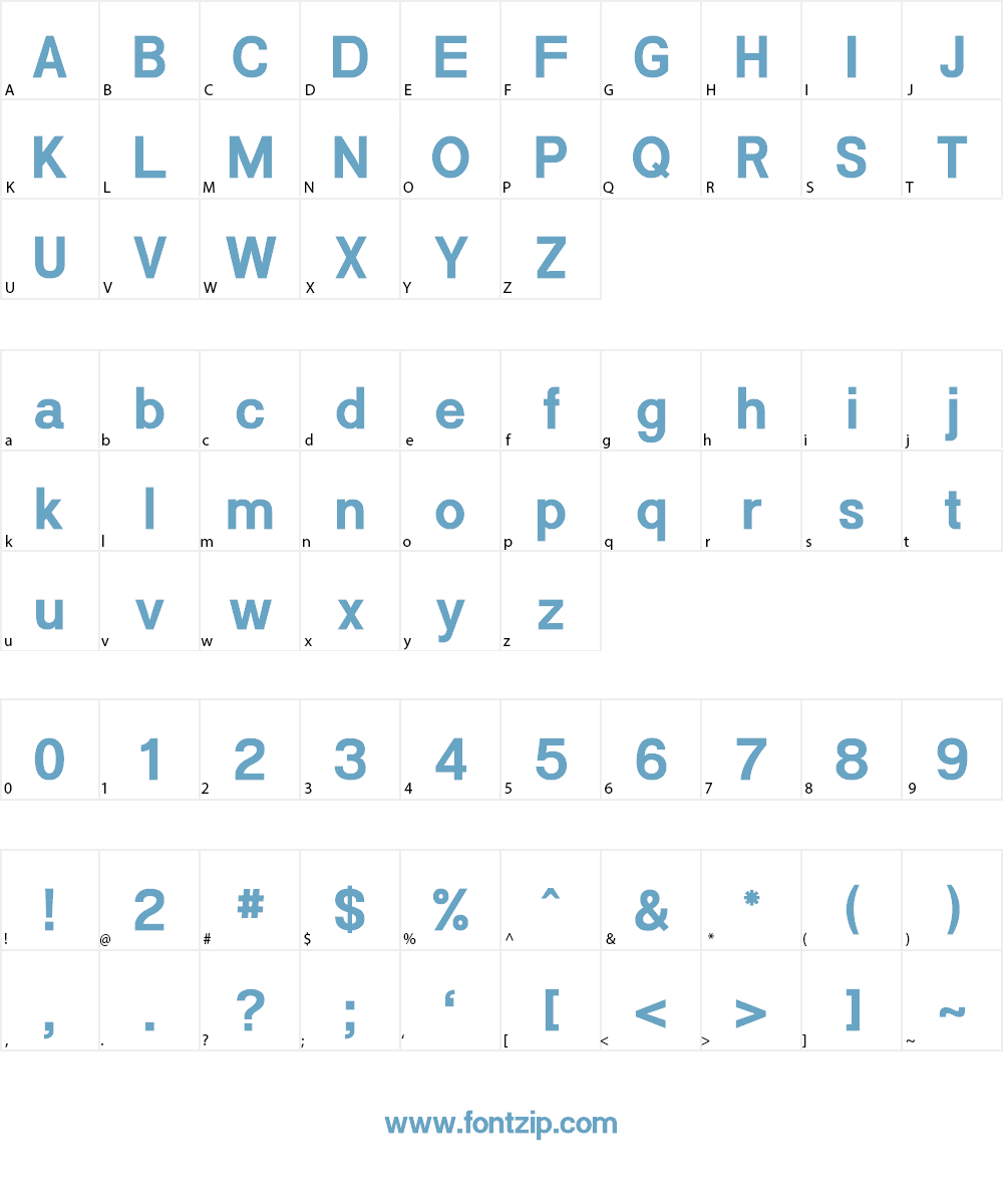 Powerhouse Sans Font Character